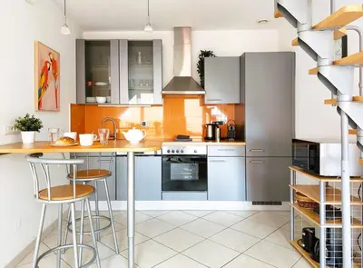 Cuisine ou kitchenette dans l'établissement Les gites de Georgia