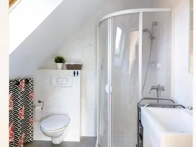 Salle de bains dans l'établissement Les gites de Georgia