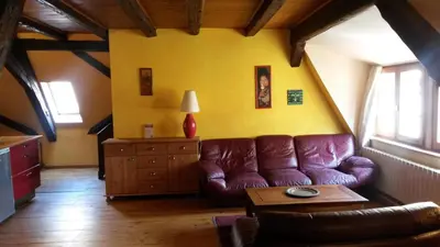 Coin salon dans l'établissement Gîte 