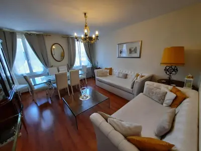 Coin salon dans l'établissement Apartments Center Colmar 5
