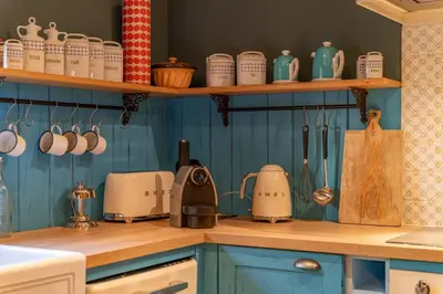 Cuisine ou kitchenette dans l'établissement Le B. VINTAGE