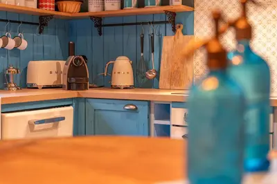 Cuisine ou kitchenette dans l'établissement Le B. VINTAGE