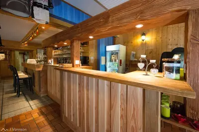 Cuisine ou kitchenette dans l'établissement chalet des cyclistes