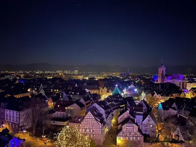 Vue générale sur Colmar ou vue de la ville depuis l'appartement