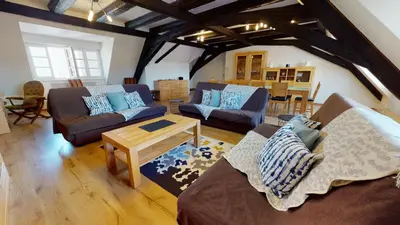Coin salon dans l'établissement Aux Bijoux de Colmar - Le Saphir - 1 PARKING GRATUIT