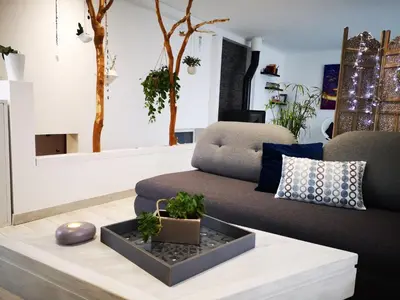Coin salon dans l'établissement La Maison D'ayona