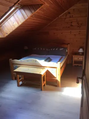 Un ou plusieurs lits dans un hébergement de l'établissement chalets de la Soyotte