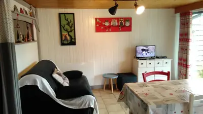 Télévision ou salle de divertissement dans l'établissement Le Reposion