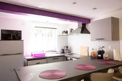 Cuisine ou kitchenette dans l'établissement La Halte des Vignes - Route des vins d'Alsace