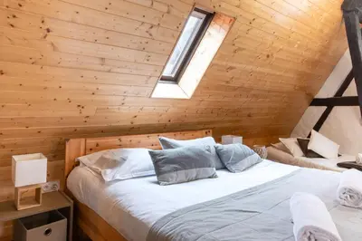 Un ou plusieurs lits dans un hébergement de l'établissement Gîte 