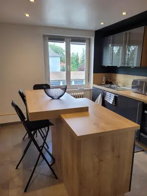 Cuisine ou kitchenette dans l'établissement Les Jacynthes