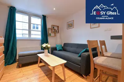 Coin salon dans l'établissement Appartement Le cosy de la Petite Venise