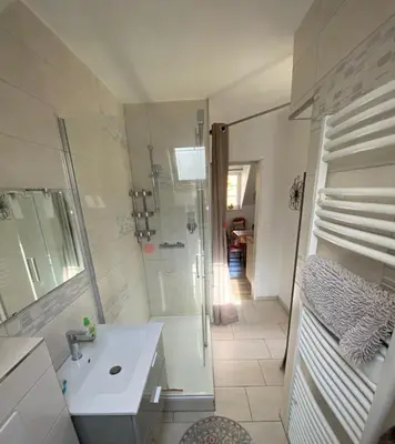 Salle de bains dans l'établissement Coeur d'alsace