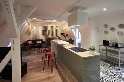 Cuisine ou kitchenette dans l'établissement Les Appartements Saint-Martin