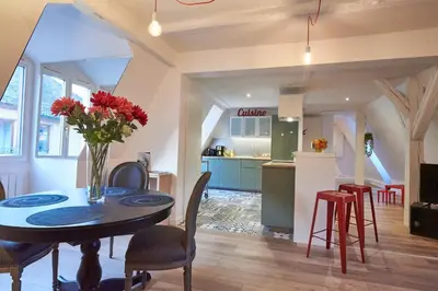 Cuisine ou kitchenette dans l'établissement Les Appartements Saint-Martin