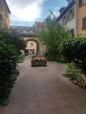 Jardin de l'établissement Appartement avec garage Colmar Centre Historique