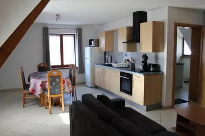 Cuisine ou kitchenette dans l'établissement Gîtes Goettelmann Didier