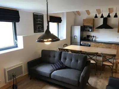 Cuisine ou kitchenette dans l'établissement La Ferme du Nol