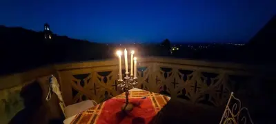 Balcon ou terrasse dans l'établissement ADRIHOF à Riquewihr, Cour de l'Abbaye d'Autrey