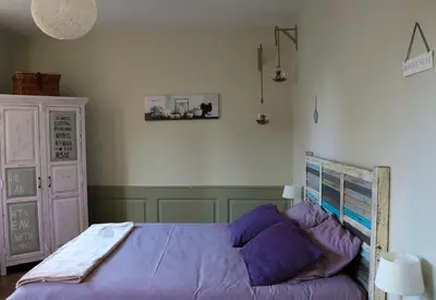 Un ou plusieurs lits dans un hébergement de l'établissement Gite Moka45 Centre historique 