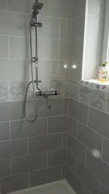 Salle de bains dans l'établissement Chticabane