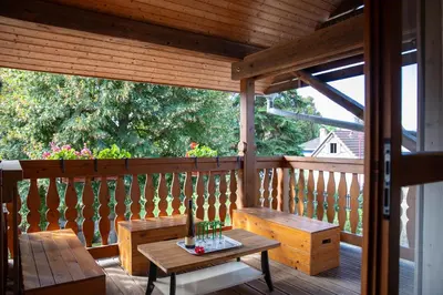 Balcon ou terrasse dans l'établissement Escapade à la ferme