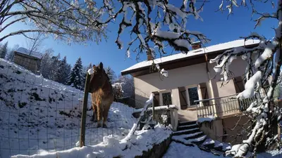 L'établissement A L'Orée du Bois en hiver