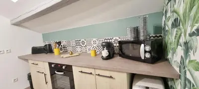 Cuisine ou kitchenette dans l'établissement 2 Charmants logements * CHARMANT GITE COLMAR *