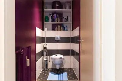 Salle de bains dans l'établissement Appartement La Bagatelle