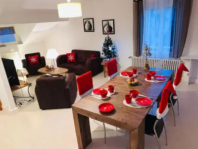Coin salon dans l'établissement L'Ourson