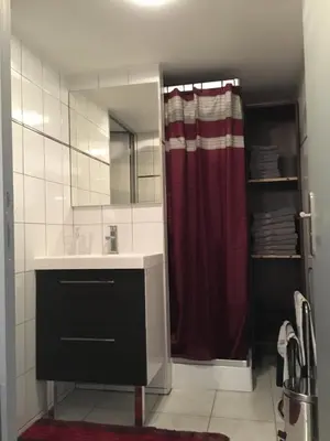 Salle de bains dans l'établissement Au Mariafeld