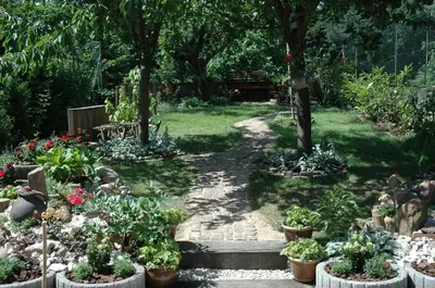 Jardin de l'établissement Grand Gite Angelique avec Jardin - Centre Ribeauvillé