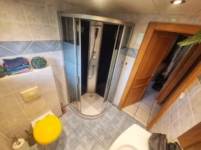 Salle de bains dans l'établissement Chalet Notre Retraite
