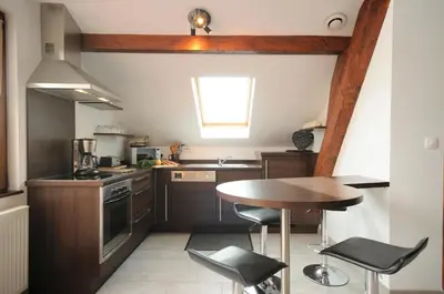 Cuisine ou kitchenette dans l'établissement Gite coté jardin FAHRER ACKERMANN