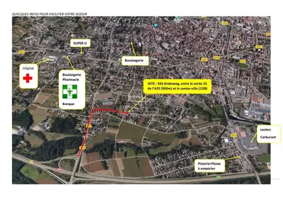 Vue générale sur Colmar ou vue de la ville depuis la maison d'hôtes