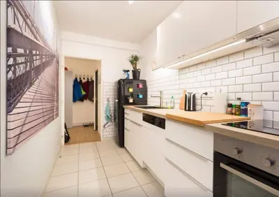 Cuisine ou kitchenette dans l'établissement At home in the center of Colmar