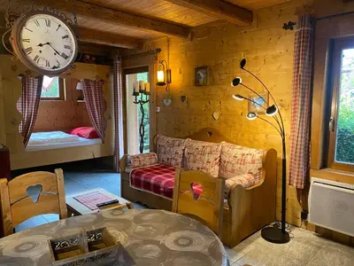 Un ou plusieurs lits dans un hébergement de l'établissement Chalet d' Annelise