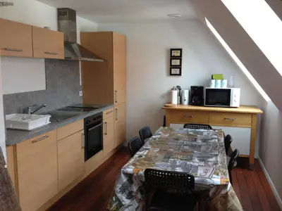 Cuisine ou kitchenette dans l'établissement gîtes au domaine Greiner
