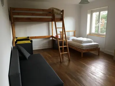 Un ou plusieurs lits dans un hébergement de l'établissement gîtes au domaine Greiner