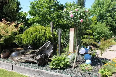 Jardin de l'établissement Gîte au centre de l'alsace
