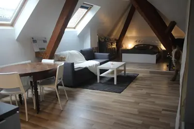 Coin salon dans l'établissement Appartement et gîte Chez l'Habitant