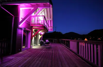 Balcon ou terrasse dans l'établissement Chambres d'hôtes Couleurs Bois & Spa
