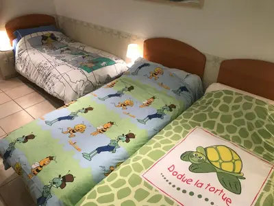 Un ou plusieurs lits dans un hébergement de l'établissement Gîte du Belvédère