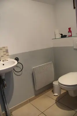 Salle de bains dans l'établissement Gîte du Belvédère