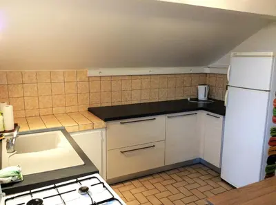Cuisine ou kitchenette dans l'établissement Les Balcons de Lisa