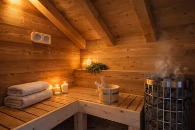 Plan de l'établissement Chalet La Reine des Prés sauna piscine Gérardmer Le Domaine des Fleurs