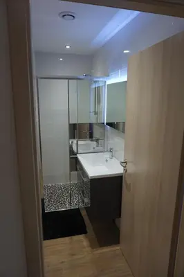 Salle de bains dans l'établissement Les feignes cerfdoré