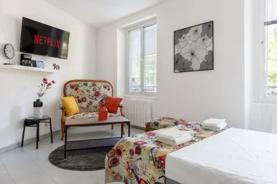 Un ou plusieurs lits dans un hébergement de l'établissement Travel Homes - L'Alsacien, près de la ville