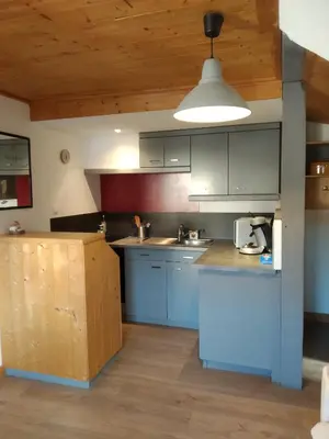 Cuisine ou kitchenette dans l'établissement Chez Frédéric et Alexandre