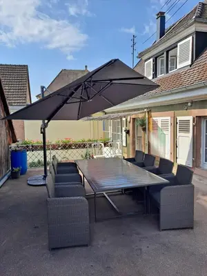 Terrasse ou espace extérieur de l'établissement Gîte Faubourg des Pierres